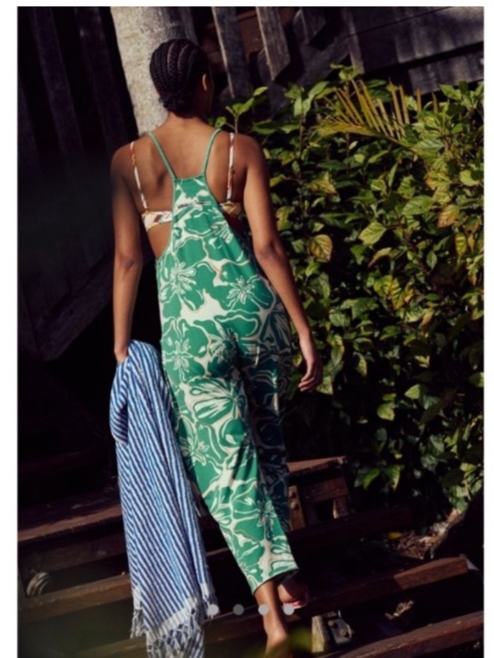 NWT FREE PEOPLE Movement Printed Hot Shot Onesie in Floral Court Combo - Picture 2 of 6